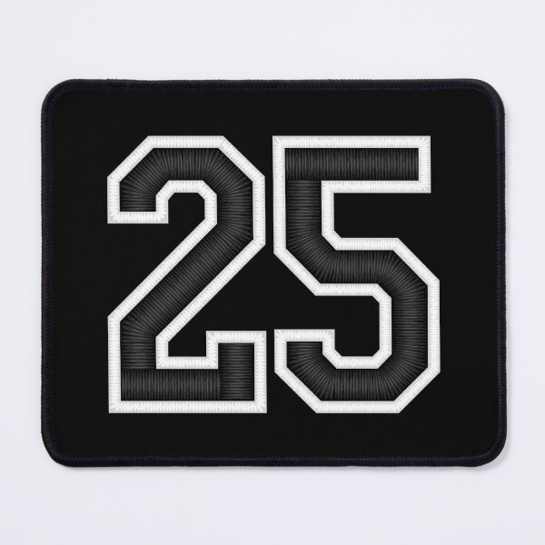 Item preview, 25 Black Jersey Sports Number twenty-five Football 25 designed and sold by elhefe.