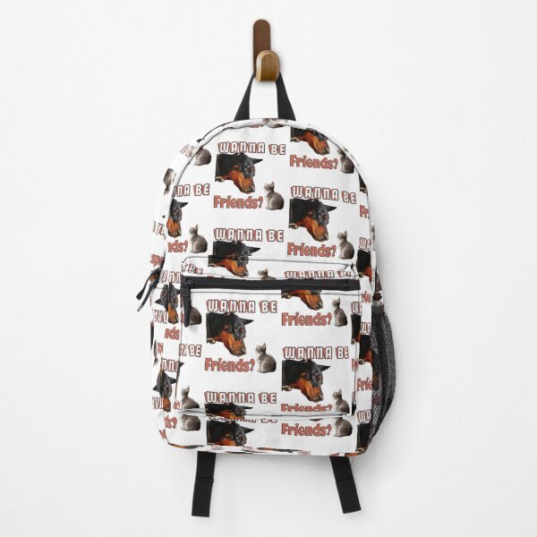 Item preview, Wanna Be Friends? Funny Dog & Cat Design designed and sold by Amazing Arts Designs.