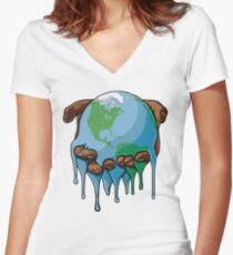 I'm Up Earth Women's Fitted V-Neck T-Shirt