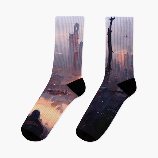 Item preview, AI Generated Art Cyberpunk City Sunset designed and sold by patricklevar.