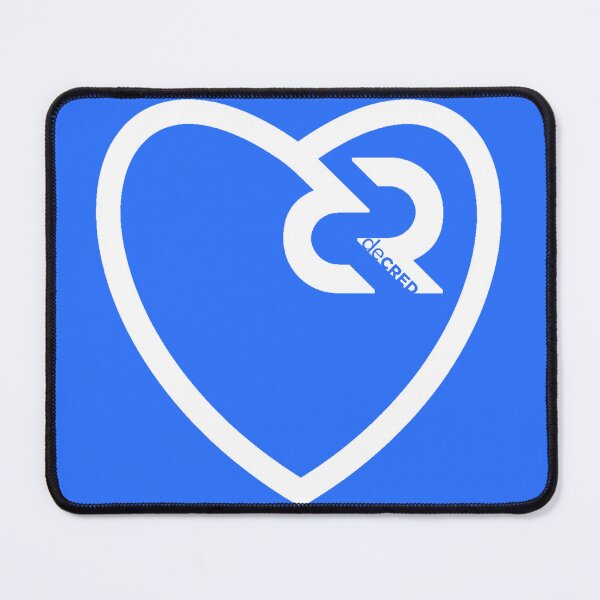 Item preview, Decred heart - DCR Blue © v1 (Diseño con marca de tiempo de https://timestamp.decred.org/) designed and sold by OfficialCryptos.