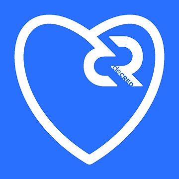 Artwork thumbnail, Decred heart - DCR Blue © v1 (Design timestamped by https://timestamp.decred.org/) by OfficialCryptos
