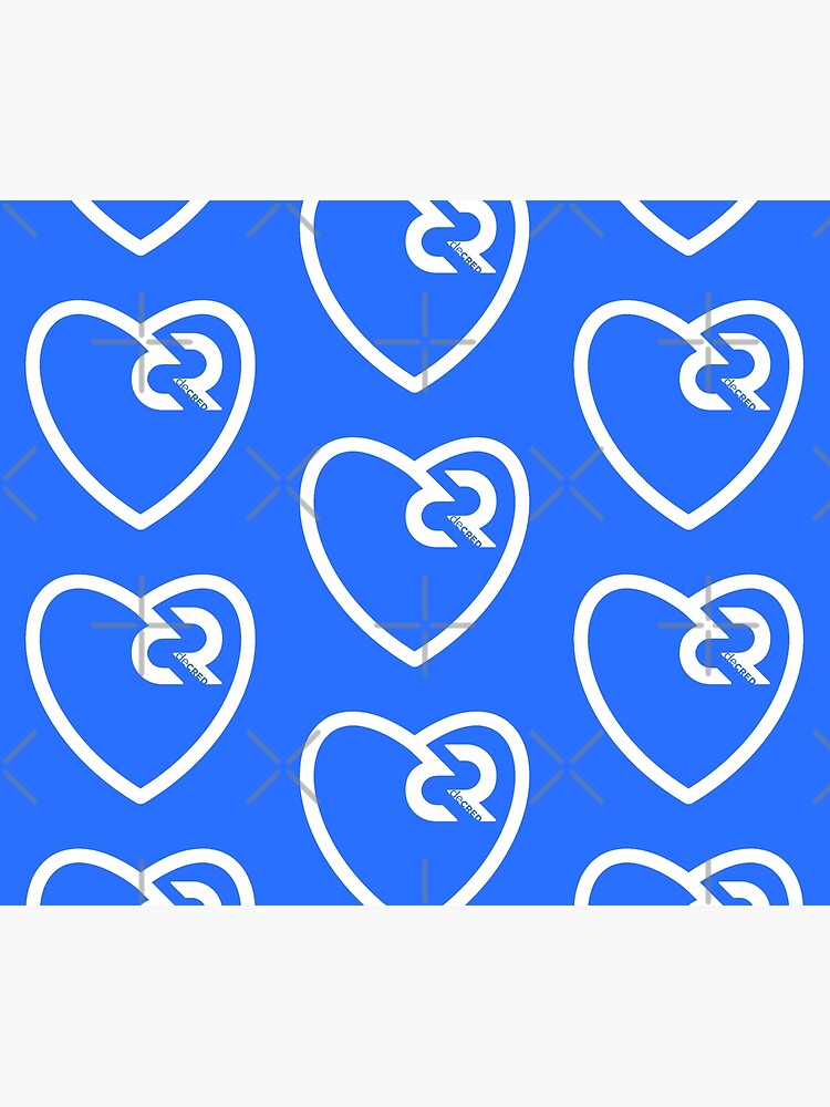 Thumbnail 6 of 6, Throw Blanket, Decred heart - DCR Blue © v1 (Design timestamped by https://timestamp.decred.org/) designed and sold by OfficialCryptos.