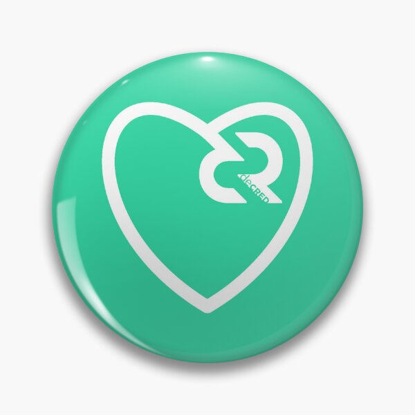 Item preview, Decred heart - DCR Turquiose © v1 (Diseño con marca de tiempo de https://timestamp.decred.org/) designed and sold by OfficialCryptos.