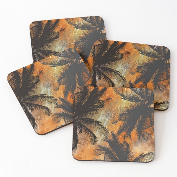 Item preview, Beige Black And Orange Abstract Flower Art - Flowerpattern - Australian Sunset designed and sold by Oz64.