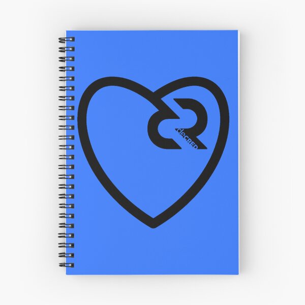 Aperçu de l'œuvre Decred heart - DCR Blue © v2 (Design horodaté par https://timestamp.decred.org/) créée et vendue par OfficialCryptos.