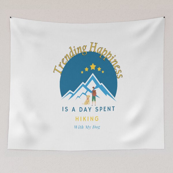 Item preview, Happiness Is A Day Spent Hiking With My Dog designed and sold by adeleqo.