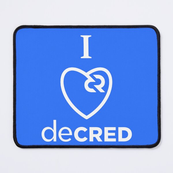 Item preview, I love Decred - DCR Blue © v1 (Design timestamped by https://timestamp.decred.org/) designed and sold by OfficialCryptos.