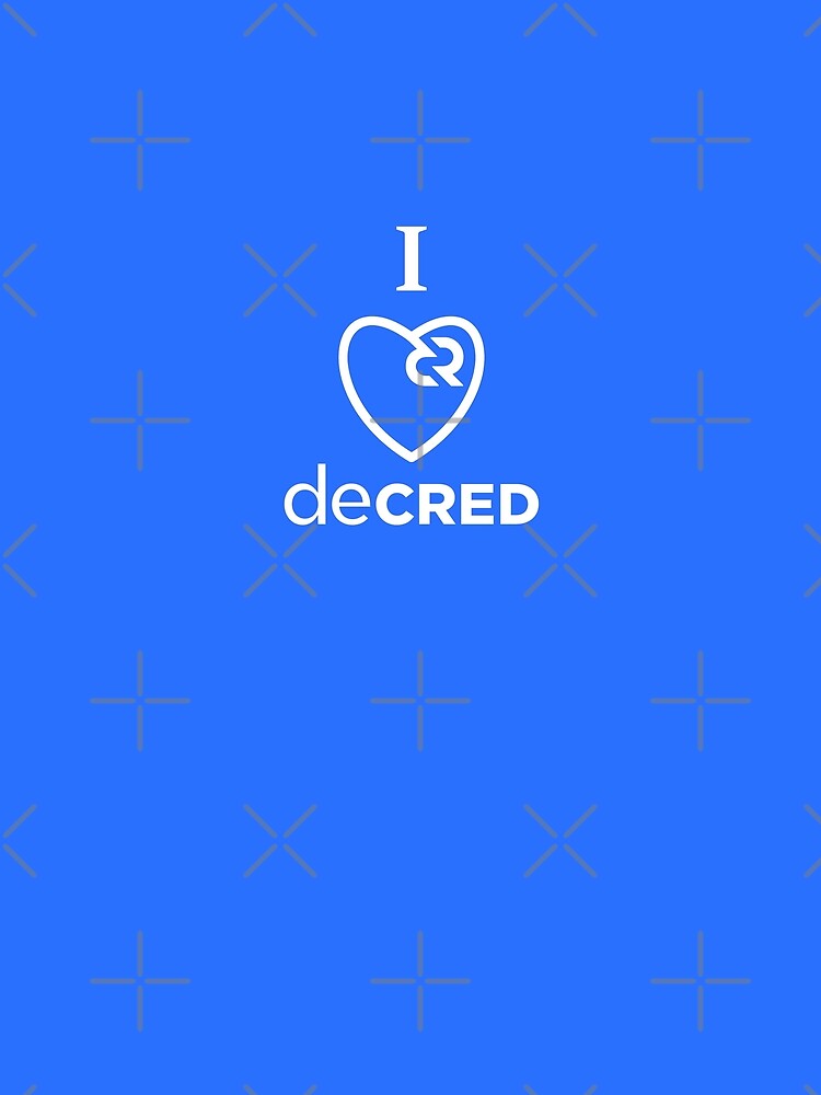 I love Decred - DCR Blue © v1 (Design timestamped by https://timestamp.decred.org/) by OfficialCryptos
