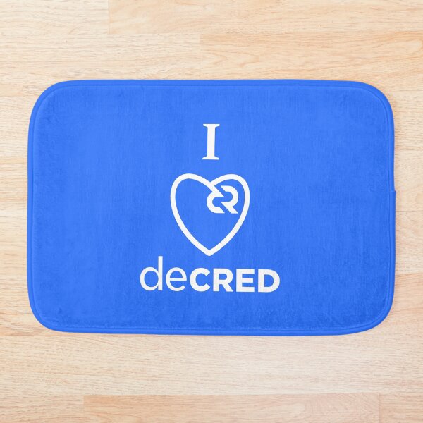 Aperçu de l'œuvre J'aime Decred - DCR Blue © v1 (Design horodaté par https://timestamp.decred.org/) créée et vendue par OfficialCryptos.