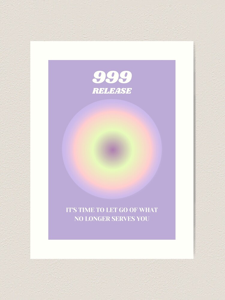 999 purple angel number | Art Print