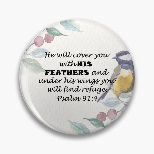 Item preview, Psalm 91:4 Bible Verse designed and sold by Maridadi-Design.
