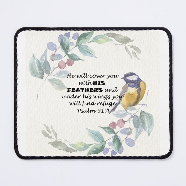 Item preview, Psalm 91:4 Bible Verse designed and sold by Maridadi-Design.