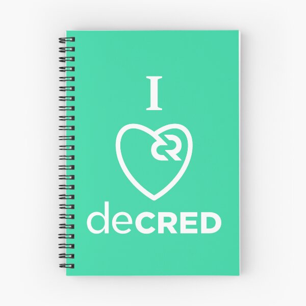 Item preview, Me encanta Decred - DCR Turquiose © v1 (Diseño con marca de tiempo de https://timestamp.decred.org/) designed and sold by OfficialCryptos.