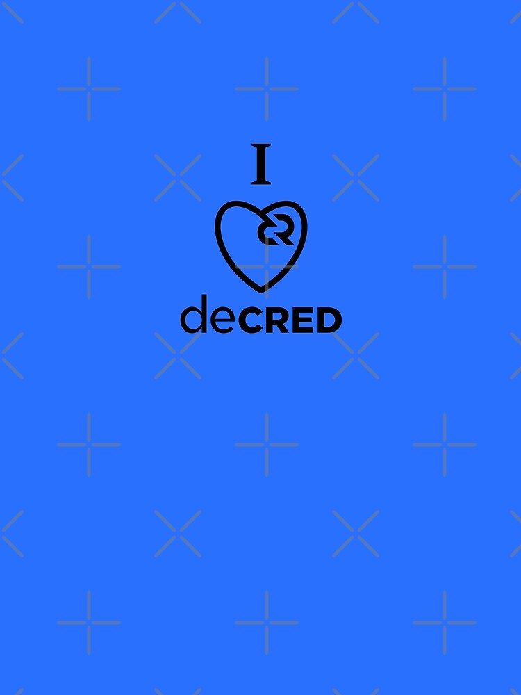 I love Decred - DCR Blue © v2 (Design timestamped by https://timestamp.decred.org/) by OfficialCryptos