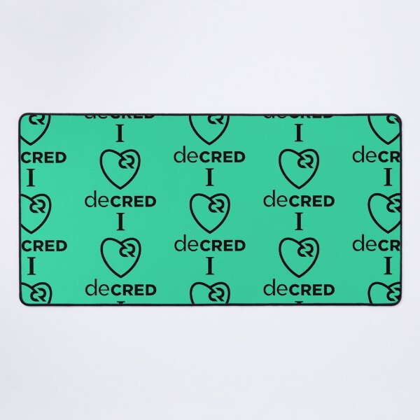 Aperçu de l'œuvre J'aime Decred - DCR Turquiose © v2 (Design horodaté par https://timestamp.decred.org/) créée et vendue par OfficialCryptos.