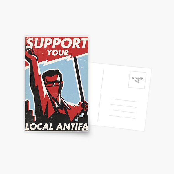 Support Your Local Antifa Postcard