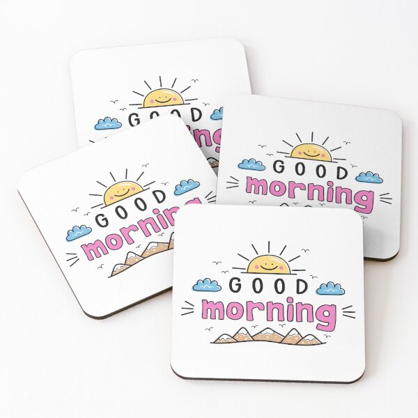 Item preview,  GOOD MORNING - wake UP - caffeinate, smile - positive attitude - radiate good vibes - SHINE ON designed and sold by originalsusie.