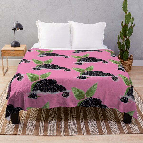 Item preview, Blackberry pattern on pink designed and sold by Monika Howarth.