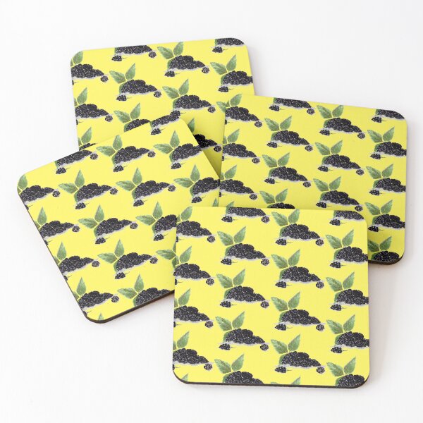Item preview, Blackberry pattern on yellow designed and sold by Monika Howarth.