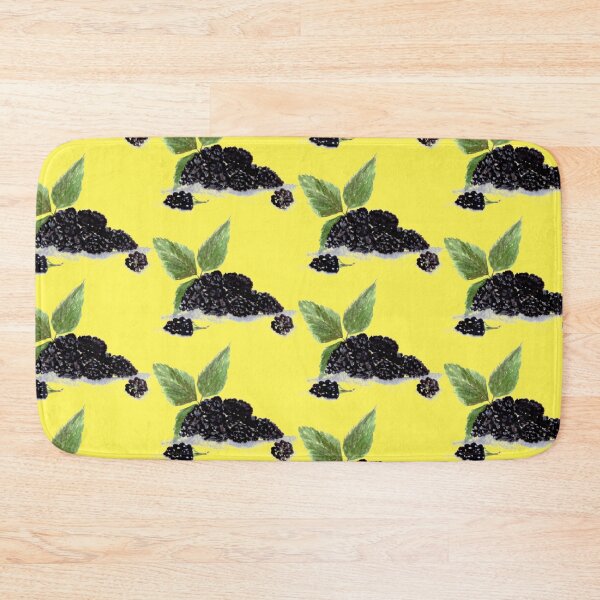 Item preview, Blackberry pattern on yellow designed and sold by Artbymonika.