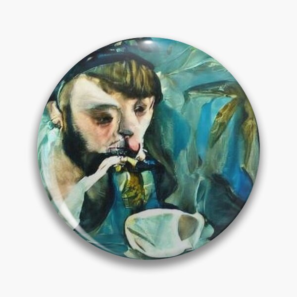 Item preview, AI generated image: Drinking tea, Manet, oil on canvas designed and sold by Mmark94.