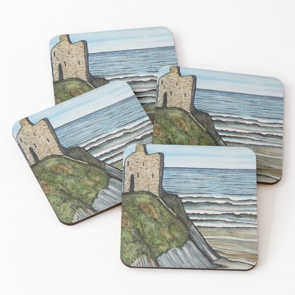 Item preview, Ballybunion Castle, Co. Kerry. Watercolor, gouache on 30 x 42cm watercolor paper designed and sold by crowleyronan123.