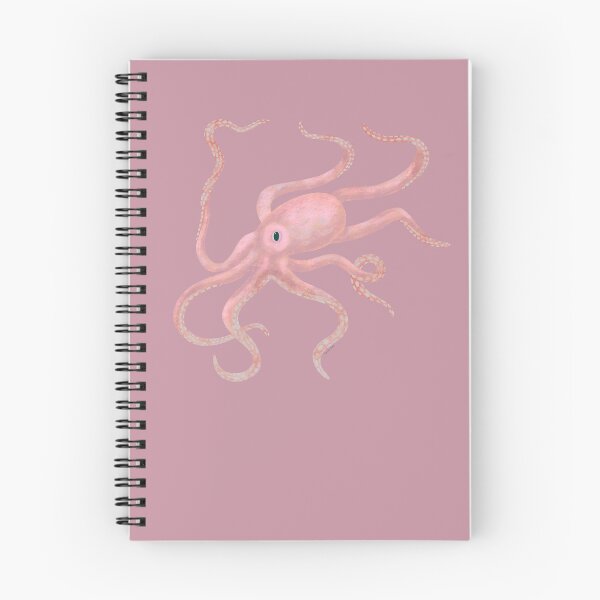 Item preview, Pink Octopus swimming through the pink clouds designed and sold by PauwieArtStudio.