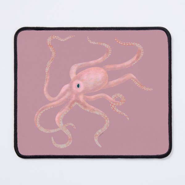 Item preview, Pink Octopus swimming through the pink clouds designed and sold by PauwieArtStudio.