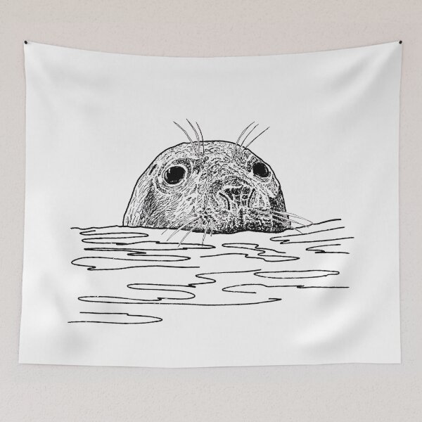Item preview, Christmas gifts for seal fans - hand drawn by artist  designed and sold by schandorffdk.