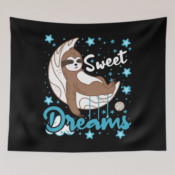 Item preview, sweet dreams sloth-funny animals typography designed and sold by Hartics.