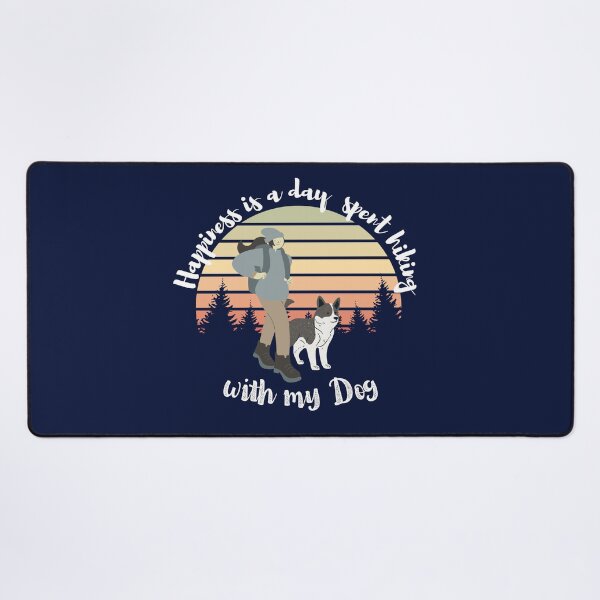 Item preview, Happiness Is A Day Spent Hiking With My Dog - Vintage Sunset - Dog Hiking - Love for Dog - Dog Lovers designed and sold by designerpriti.