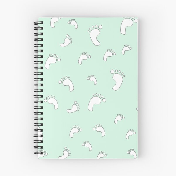 Item preview, Mint green decorative baby footprints seamless pattern design for kids room  designed and sold by TheWalnut.