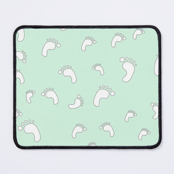 Item preview, Mint green decorative baby footprints seamless pattern design for kids room  designed and sold by TheWalnut.