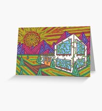 White House Dirt Road Greeting Card