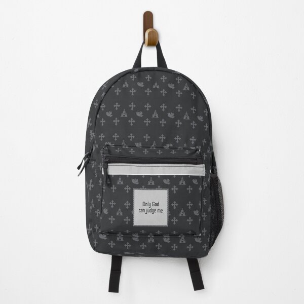 Item preview, Only God can judge me - religious backpack designed and sold by smoothwizz.