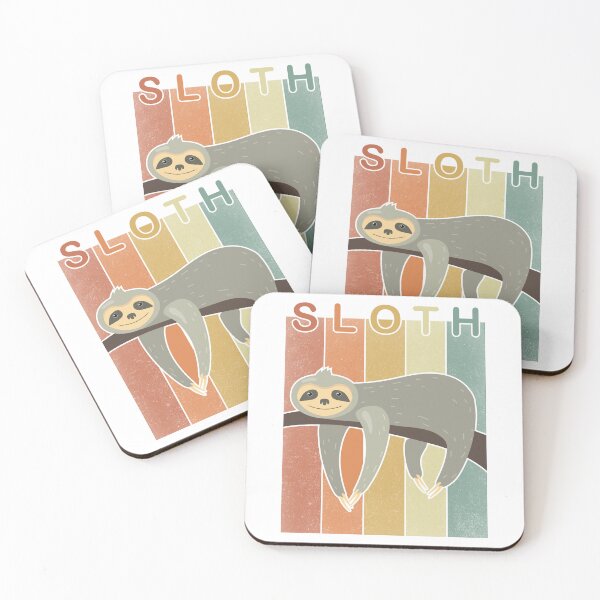 Item preview, cute colorful vintage sloth-funny animals typography designed and sold by Hartics.