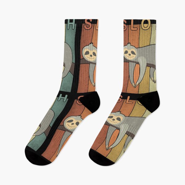 Item preview, cute colorful vintage sloth-funny animals typography designed and sold by Hartics.