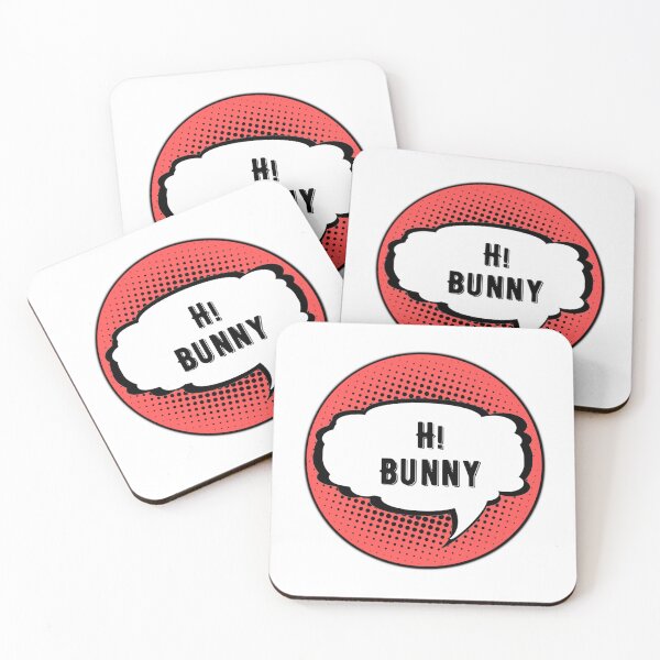 Item preview, Hi Bunny Circle Pin Logo designed and sold by ThingsInMyHead2.