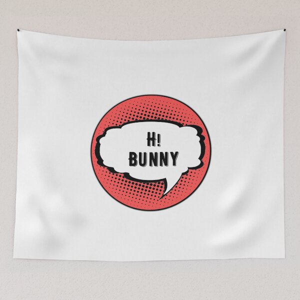 Item preview, Hi Bunny Circle Pin Logo designed and sold by ThingsInMyHead2.