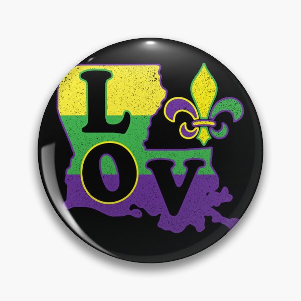 Item preview, Louisiana Map Mardi Gras Love designed and sold by Wishinglob.