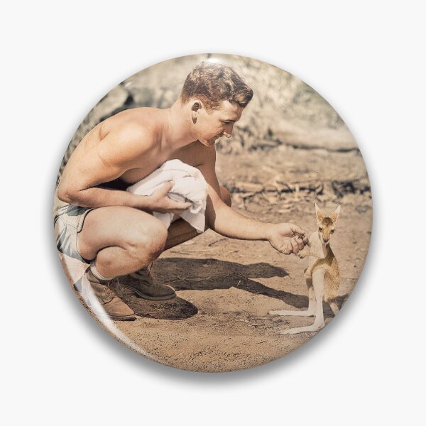 Item preview, American WWII Solider meets Kangaroo - Australia, 1942 (colourised) designed and sold by Wesley de Mezieres.