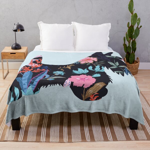 Item preview, Scottish Terrier Floral Print designed and sold by Kittys-Art.