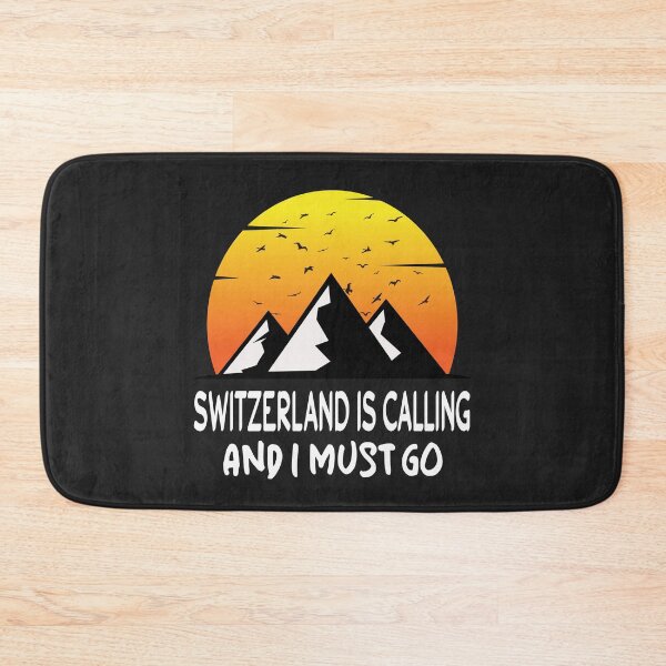 Item preview, Switzerland is Calling and I Must Go Funny Swiss Sunset with Birds designed and sold by Nepaz-Designs.
