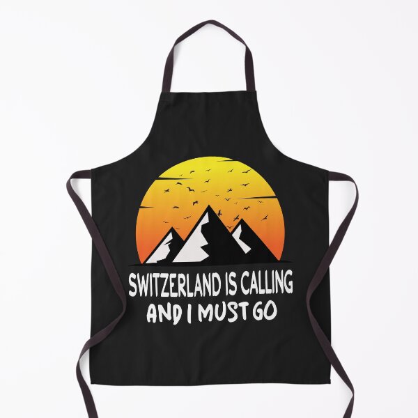 Item preview, Switzerland is Calling and I Must Go Funny Swiss Sunset with Birds designed and sold by Nepaz-Designs.