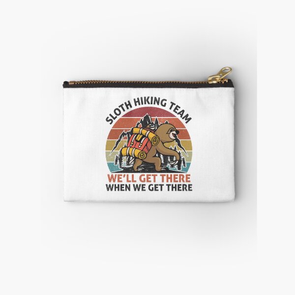 Item preview, sloth hiking team we'll get there when we get there-funny animals typography designed and sold by Hartics.