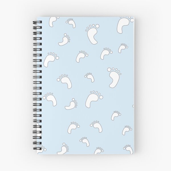 Item preview, Pale blue decorative baby footprints seamless pattern design for kids room  designed and sold by TheWalnut.