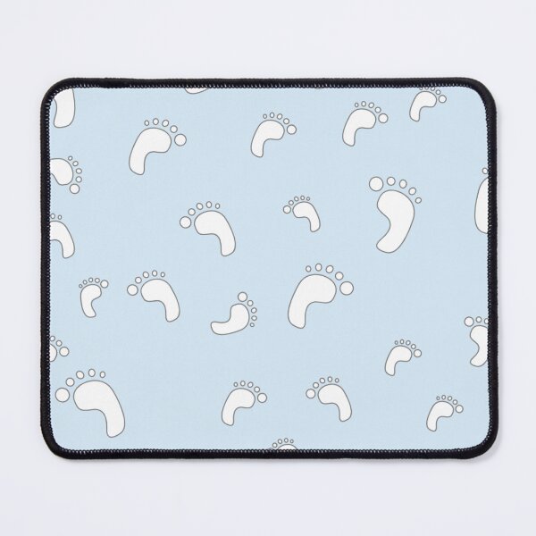 Item preview, Pale blue decorative baby footprints seamless pattern design for kids room designed and sold by TheWalnut.