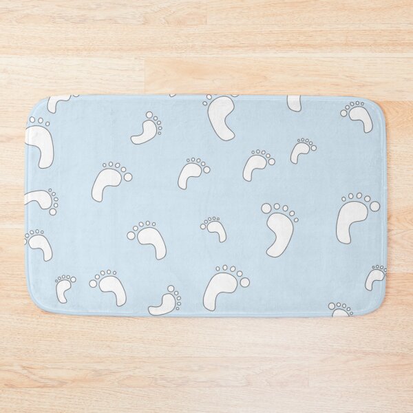 Item preview, Pale blue decorative baby footprints seamless pattern design for kids room  designed and sold by TheWalnut.