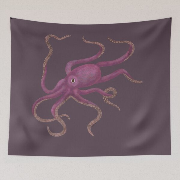 Item preview, Purple octopus, swimming through the ocean designed and sold by PauwieArtStudio.